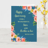 Floral Sister und Bruder im Jura Jubiläum Karte (Gelbe Blume)