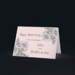 Floral Sister und Bruder im Jura Jubiläum Karte<br><div class="desc">Glückliche Hochzeitskarte für Schwestern und Schwestern im Jurastudium mit hübschen rosa und weißen Blume und dem Herzen gefühlten Vers.</div>