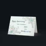 Floral Sister und Bruder im Jura Jubiläum Karte<br><div class="desc">Glückliche Hochzeitskarte für Schwestern und Schwestern im Jurastudium mit hübschen hellblauen Blumen,  und herzlichen Vers.</div>