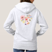 Floral Skeleton Hand Wildflower Bouquet Heart Hoodie (Rückseite)