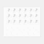 Floral Sketch Aquarell Personalisiert Etiketten (Blatt)