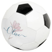 Floral Sketch Aquarell Personalisiert Fußball (Dreiviertel)