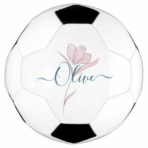 Floral Sketch Aquarell Personalisiert Fußball