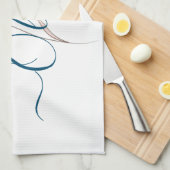 Floral Sketch Aquarell Personalisiert Geschirrtuch (Viertel Falte)