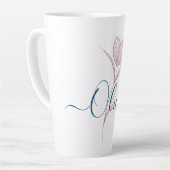 Floral Sketch Aquarell Personalisiert Milchtasse (Linke Ecke)