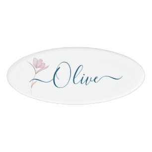 Floral Sketch Aquarell Personalisiert Namenschild