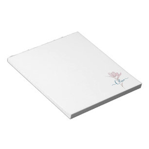 Floral Sketch Aquarell Personalisiert Notizblock