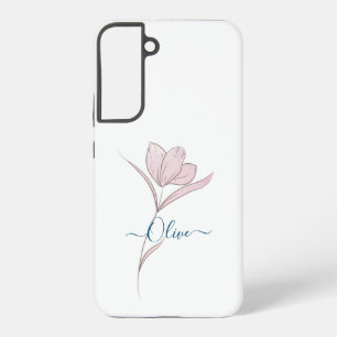 Floral Sketch Aquarell Personalisiert Samsung Galaxy Hülle