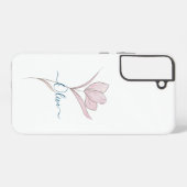Floral Sketch Aquarell Personalisiert Samsung Galaxy Hülle (Rückseite (Horizontal))