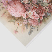 Floral Skull Bicycle Wasserfarbe Entfärbung Seidenpapier (Ausschnitt)