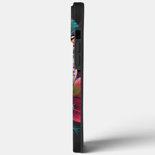 Floral Skull Botanik und Knochen Case-Mate iPhone Hülle (Rückseite / Links)