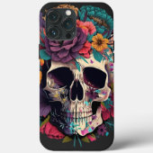 Floral Skull Botanik und Knochen Case-Mate iPhone Hülle (Rückseite)