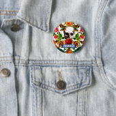 Floral Skull Courage Button (Beispiel)