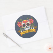 Floral Skull Dia de los Muertos | Aufkleber (Umschlag)