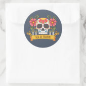 Floral Skull Dia de los Muertos | Aufkleber (Tasche)