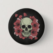 Floral Skull Dia de los Muertos | Button (Vorderseite)