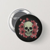 Floral Skull Dia de los Muertos | Button (Vorne & Hinten)