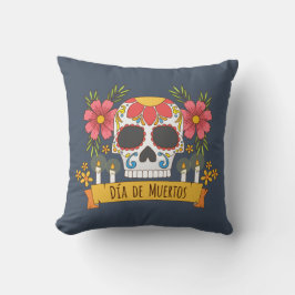 Floral Skull Dia de los Muertos | Dekokissen