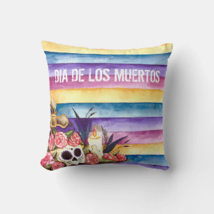 Floral Skull Dia de los Muertos   Dekokissen