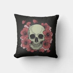 Floral Skull Dia de los Muertos Dekokissen