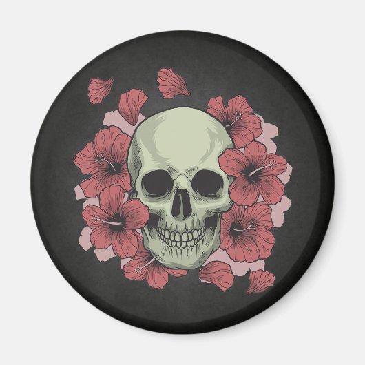 Floral Skull Dia de los Muertos | Magnet (Vorne)