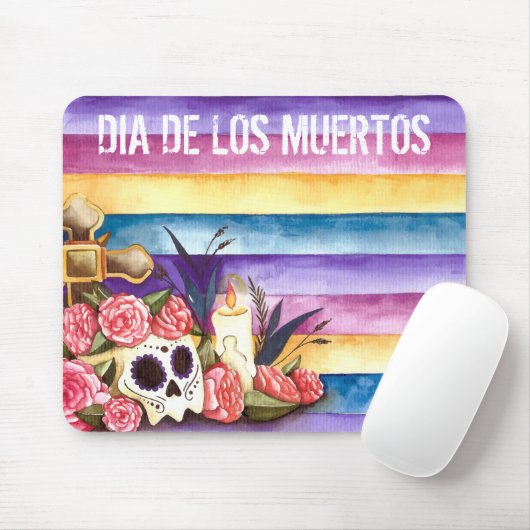 Floral Skull Dia de los Muertos | Mousepad (Mit Mouse)