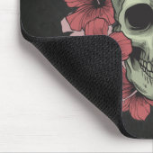 Floral Skull Dia de los Muertos | Mousepad (Ecke)