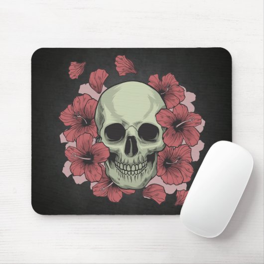 Floral Skull Dia de los Muertos | Mousepad (Mit Mouse)