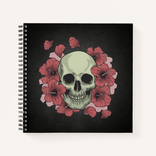 Floral Skull Dia de los Muertos | Notizbuch (Vorderseite)