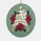 Floral Skull Dia de los Muertos | Ornament (Links)