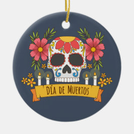 Floral Skull Dia de los Muertos | Ornament