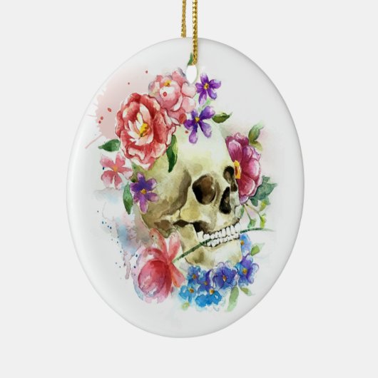Floral Skull Dia de los Muertos | Ornament (Rechts)