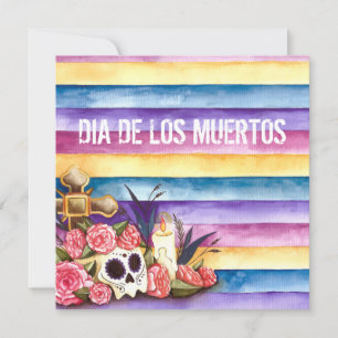 Floral Skull Dia de los Muertos Party Einladung