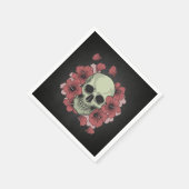 Floral Skull Dia de los Muertos | Serviette (Ecke)