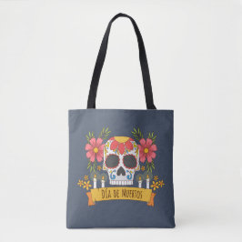 Floral Skull Dia de los Muertos | Tragetasche Tasche