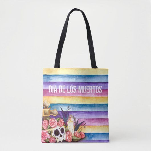 Floral Skull Dia de los Muertos | Tragetasche Tasche (Vorderseite)