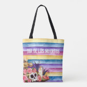 Floral Skull Dia de los Muertos | Tragetasche Tasche (Rückseite)