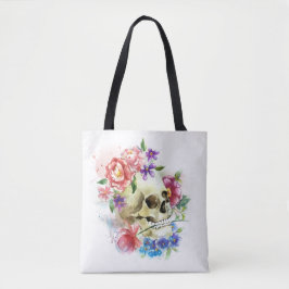 Floral Skull Dia de los Muertos | Tragetasche Tasche