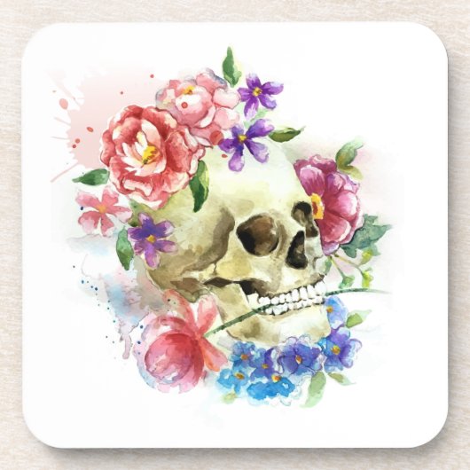 Floral Skull Dia de los Muertos | UNTERSETZER (Vorderseite)