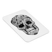 Floral Skull Doodle Magnet (Rechte Seite)