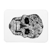 Floral Skull Doodle Magnet (Horizontal)