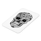 Floral Skull Doodle Magnet (Linke Seite)