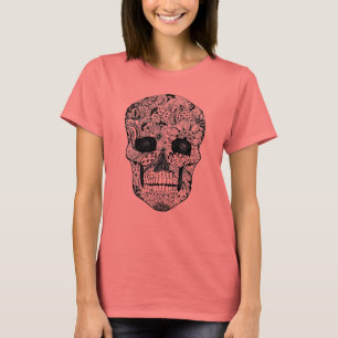 Floral Skull Doodle T-Shirt