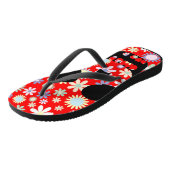 Floral Skull Flip Flops Badesandalen (Schrägansicht)