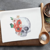 Floral Skull Goth Geschirrtuch