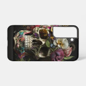 Floral Skull Goth Pagan Samsung Galaxy Hülle (Rückseite (Horizontal))