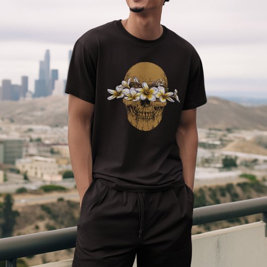 Floral Skull Gothic Vibes T - Shirt