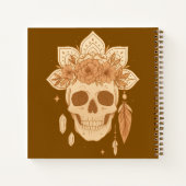 Floral Skull Halloween Boho Notizblock (Rückseite)