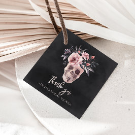 Floral Skull Halloween-Brautparty Geschenkanhänger