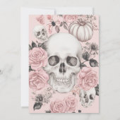 Floral Skull Halloween Einladung (Rückseite)